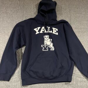 Vintage Yale Navy Blue Graphic Hoodie